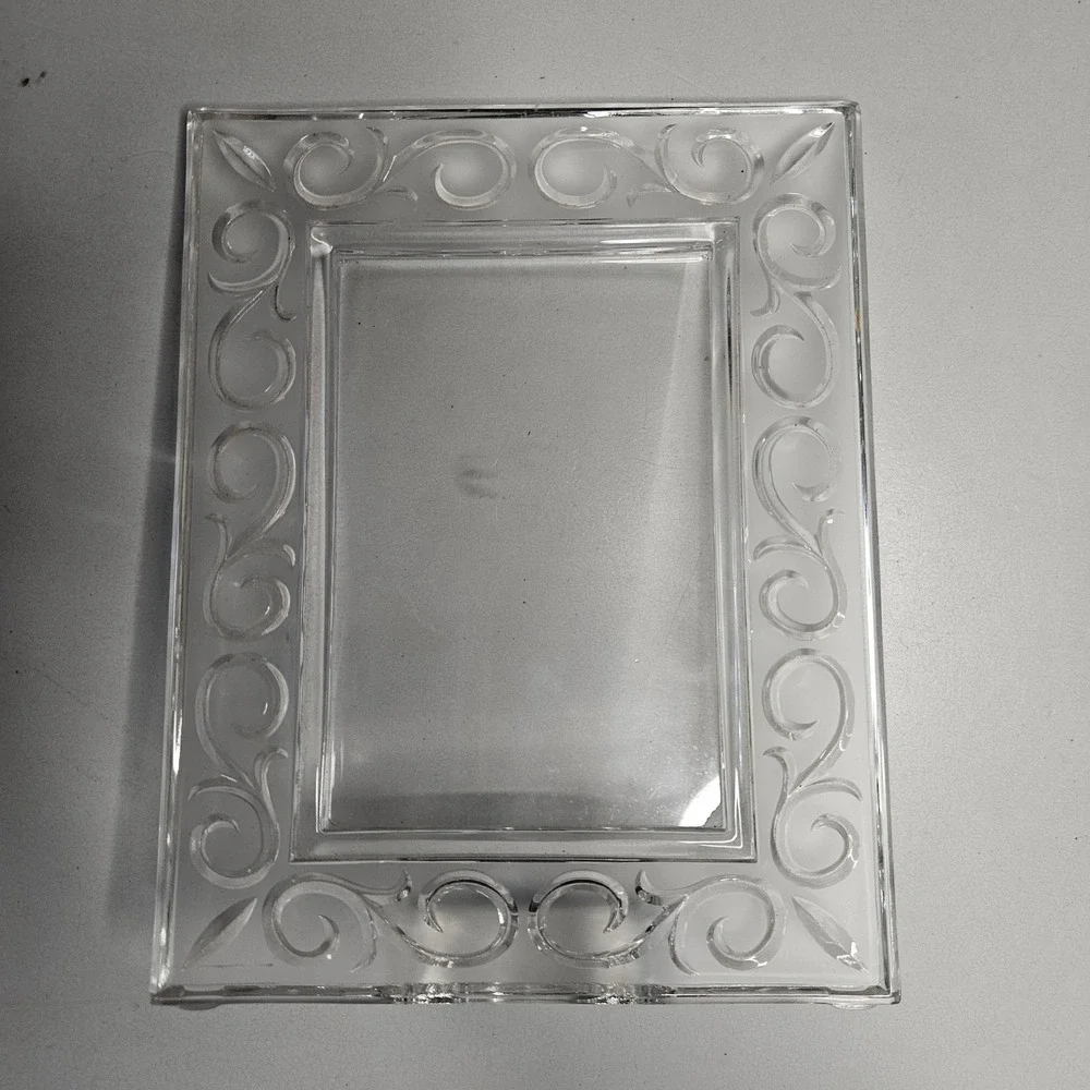 Marquis by Waterford Crystal Picture Frame Etched‎ Scroll Made in Germany 5x7